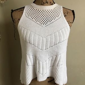 American Eagle white sweater tank top size XS